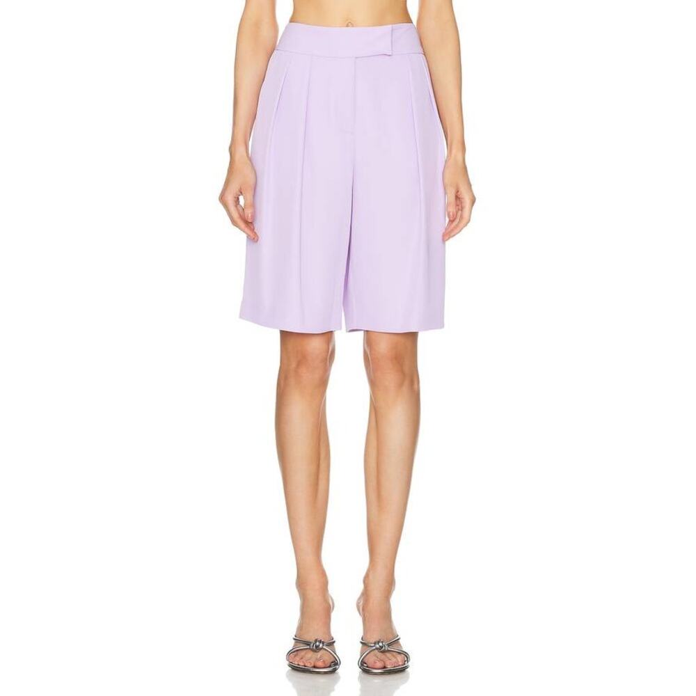The Sei Double Pleat Shorts in Icy Lilac 6